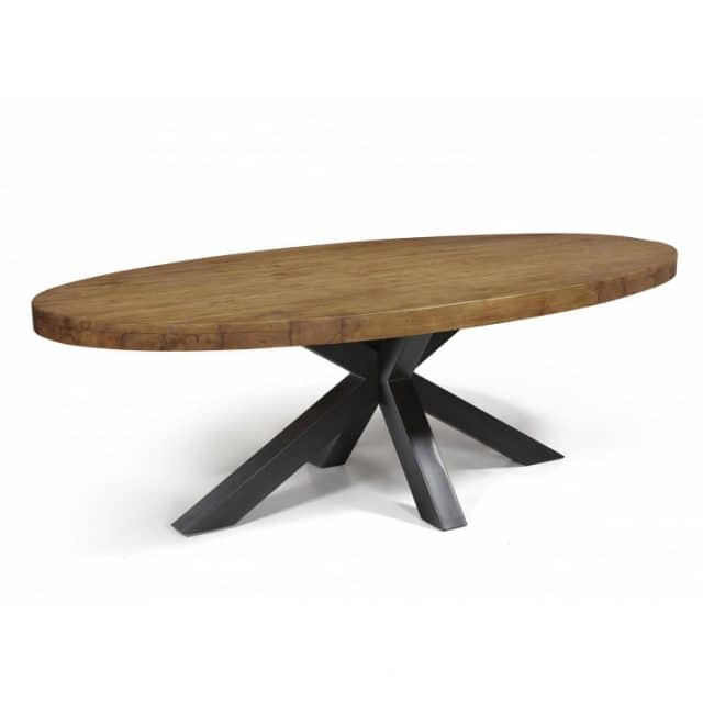Eetkamertafel Ovaal Dikke Bertha 8211 Massief Oud Teak Actie Prijs