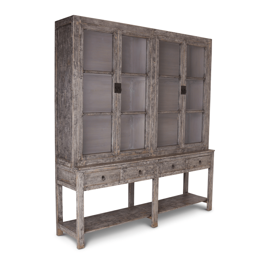 Glaskast Brantford army grijs 4drs/4la Gratis Bezorgen - online bestellen bij Potz Wonen