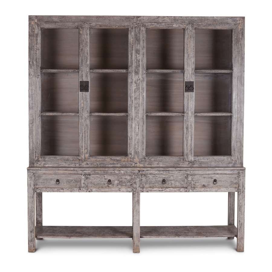 Glaskast Brantford army grijs 4drs/4la Gratis Bezorgen - online bestellen bij Potz Wonen