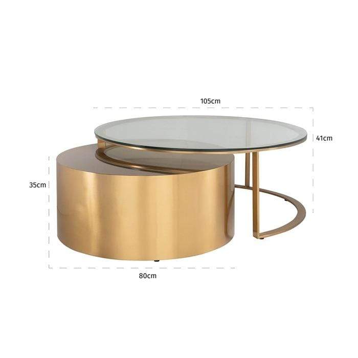 Salontafelset GOLD 749,- GRATIS BEZORGEN - online bestellen bij Potz Wonen