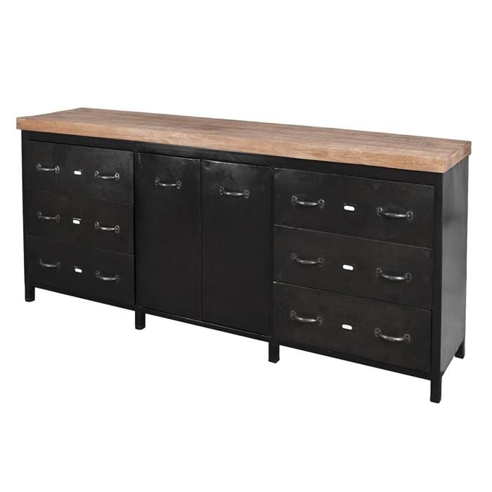 Dressoir Industrieel - 2drs. 6 laden 1195,- GRATIS BEZORGEN - online bestellen bij Potz Wonen