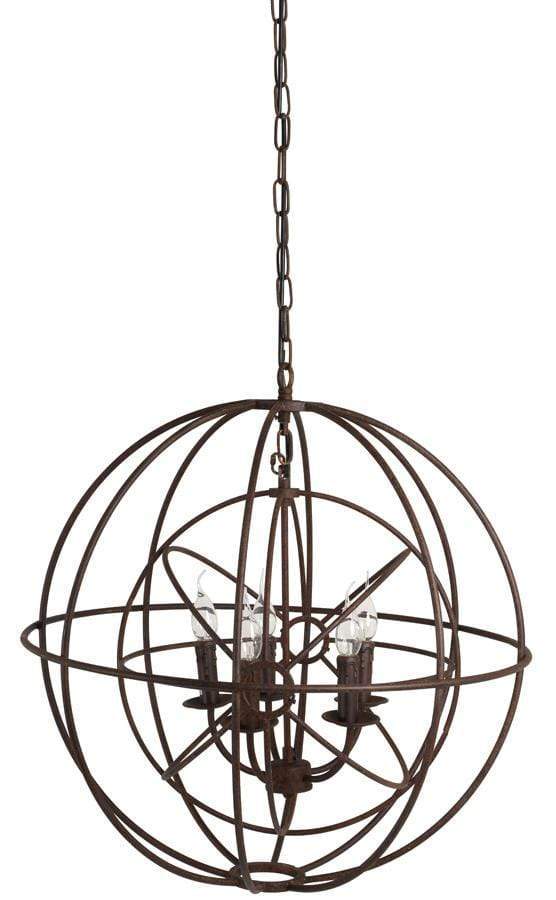 Hanglamp 5L E14 Ø66x73 cm RUGGIERO roest - online bestellen bij Potz Wonen