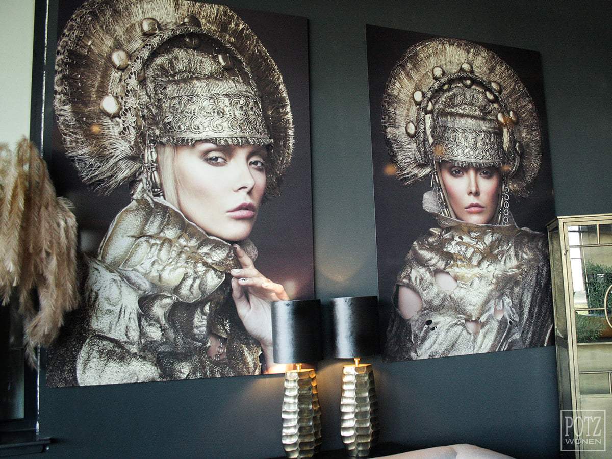Golden Warrior aluart schilderij v.a. 199,- meerdere maten leverbaar - online bestellen bij Potz Wonen