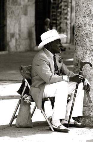 schilderij Jos, Man on chair