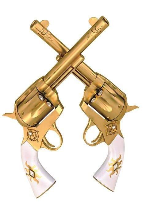 mondiart Schilderij schilderij Two golden Handguns