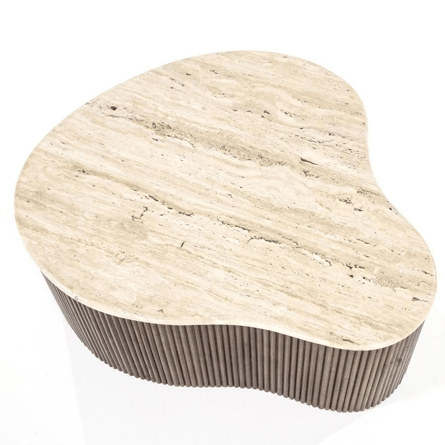 Salontafel Mari 8211 Mangohout Amp Travertin 8211 83x72x34 Cm 8211 Eleonora