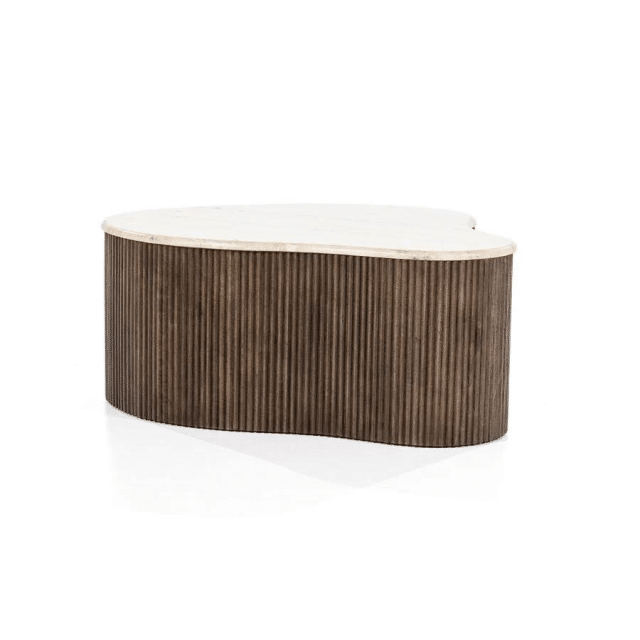 Salontafel Mari 8211 Mangohout Amp Travertin 8211 83x72x34 Cm 8211 Eleonora