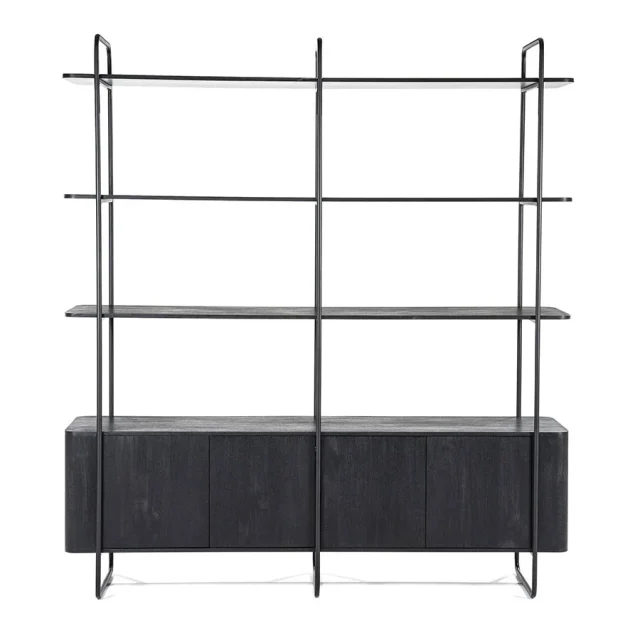 Wandkast James 4drs 8211 Zwart