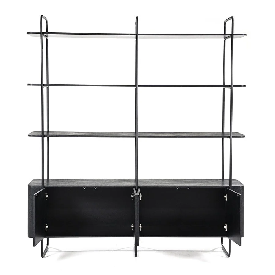 Wandkast James 4drs 8211 Zwart