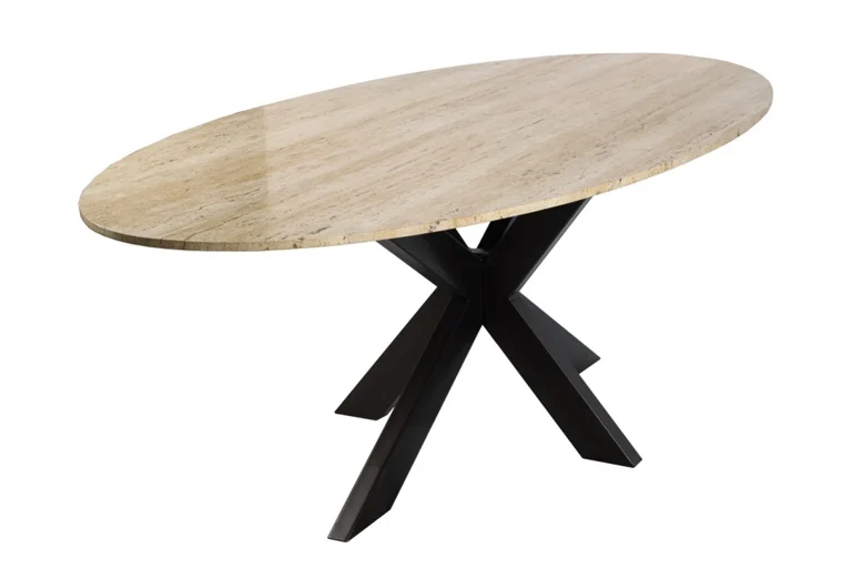 Avalon Eettafel Ovaal 230 8211 Travertin