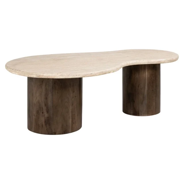 Salontafel Organisch Douglas 8211 Travertin