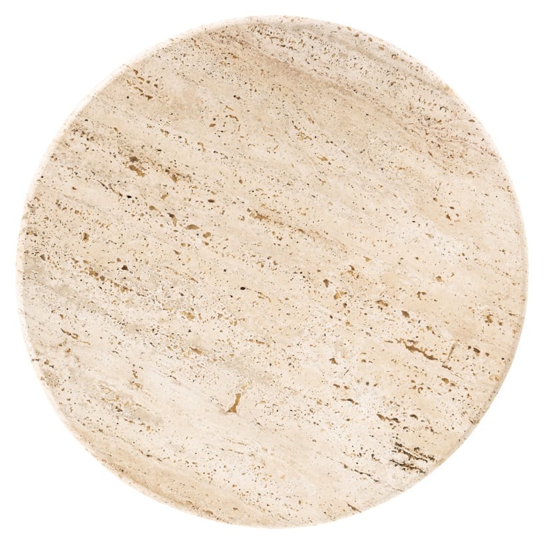 Avalon Bijzettafel Rond 8211 Travertin