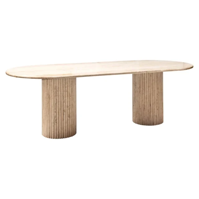 La Cantera Eettafel Ovaal 240 8211 Travertin