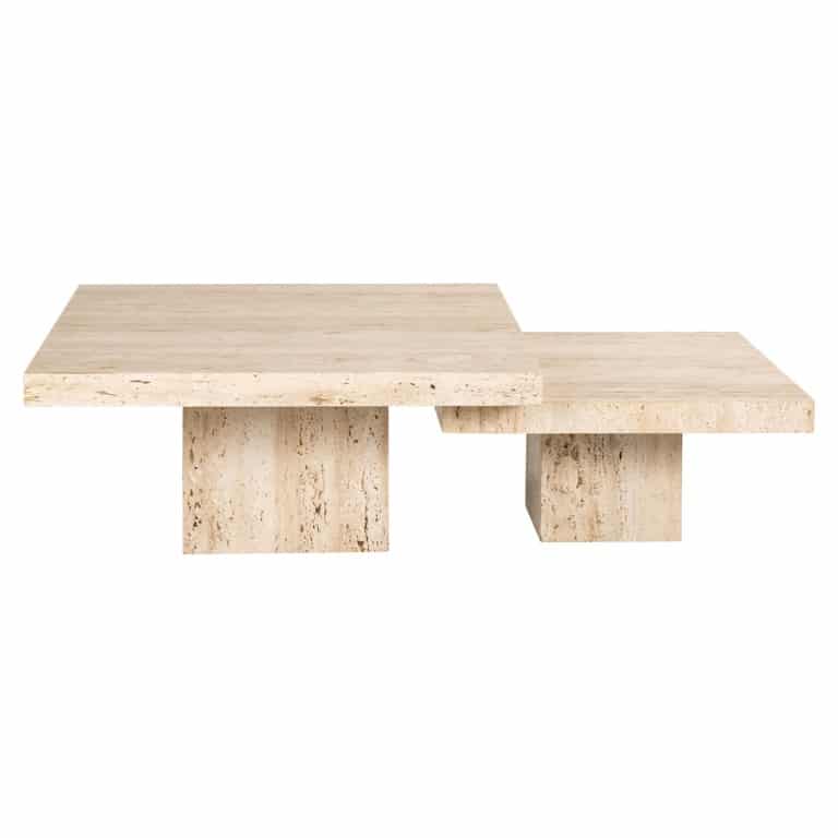 La Cantera Vierkante Salontafel Set Van 2 8211 Travertin
