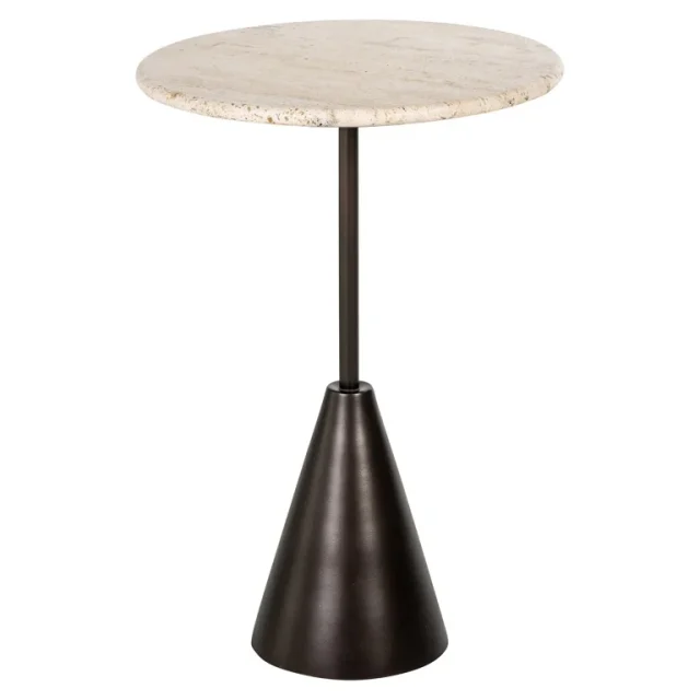 Avalon Bijzettafel Rond 8211 Travertin