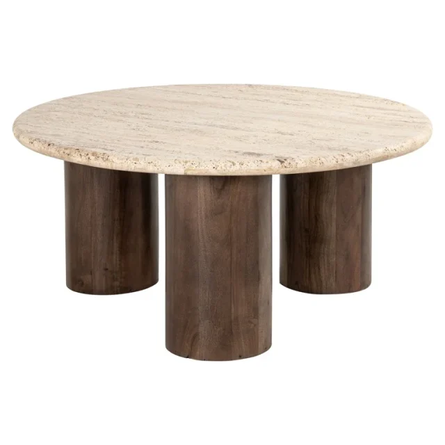 Salontafel Rond Douglas 8211 Travertin